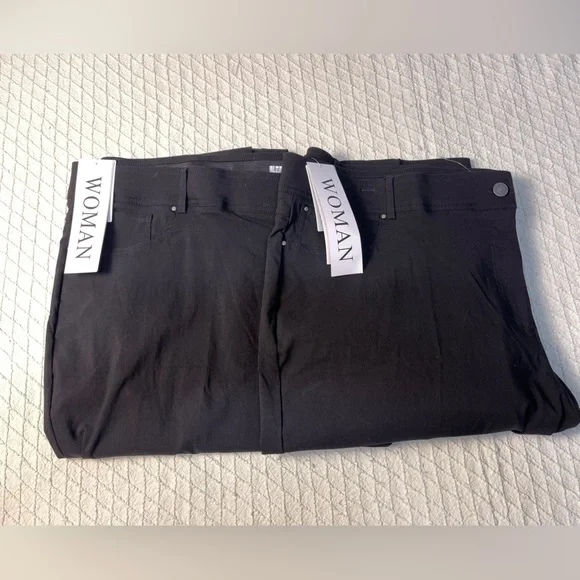 2 pairs For $30-89th & Madison Black Comfort Waist Pants-NWT - Picture 3 of 9